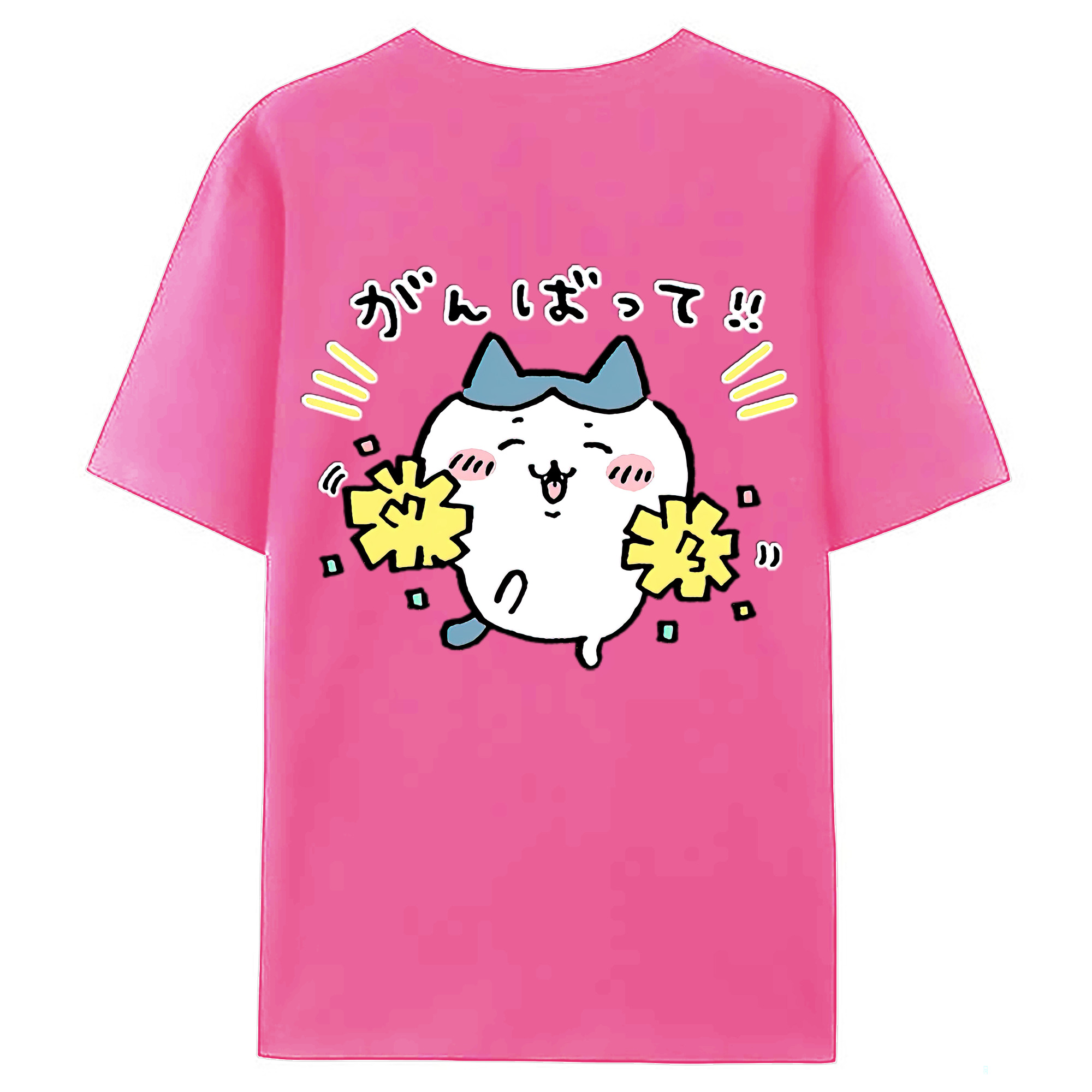 （画像用） ちいかわ ハチワレ Chii-kawa hachiware レディース半袖Tシャツ(バックプリント)